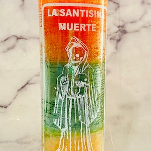 Holy Death 3 Color Candle/Vela 3 Colores Santa Muerte