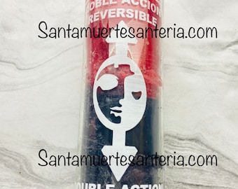 Reversible Candle Red/Black/Vela Reversible Negra/Roja