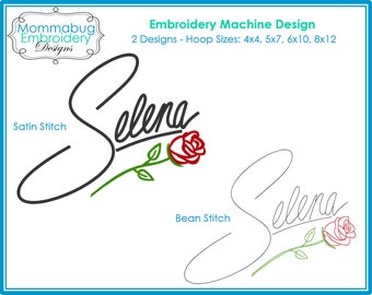 Selena Signature DIGITAL Embroidery Machine Design File