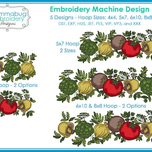 CorningWare Spice of Life Veggies DIGITAL Embroidery Machine Design File
