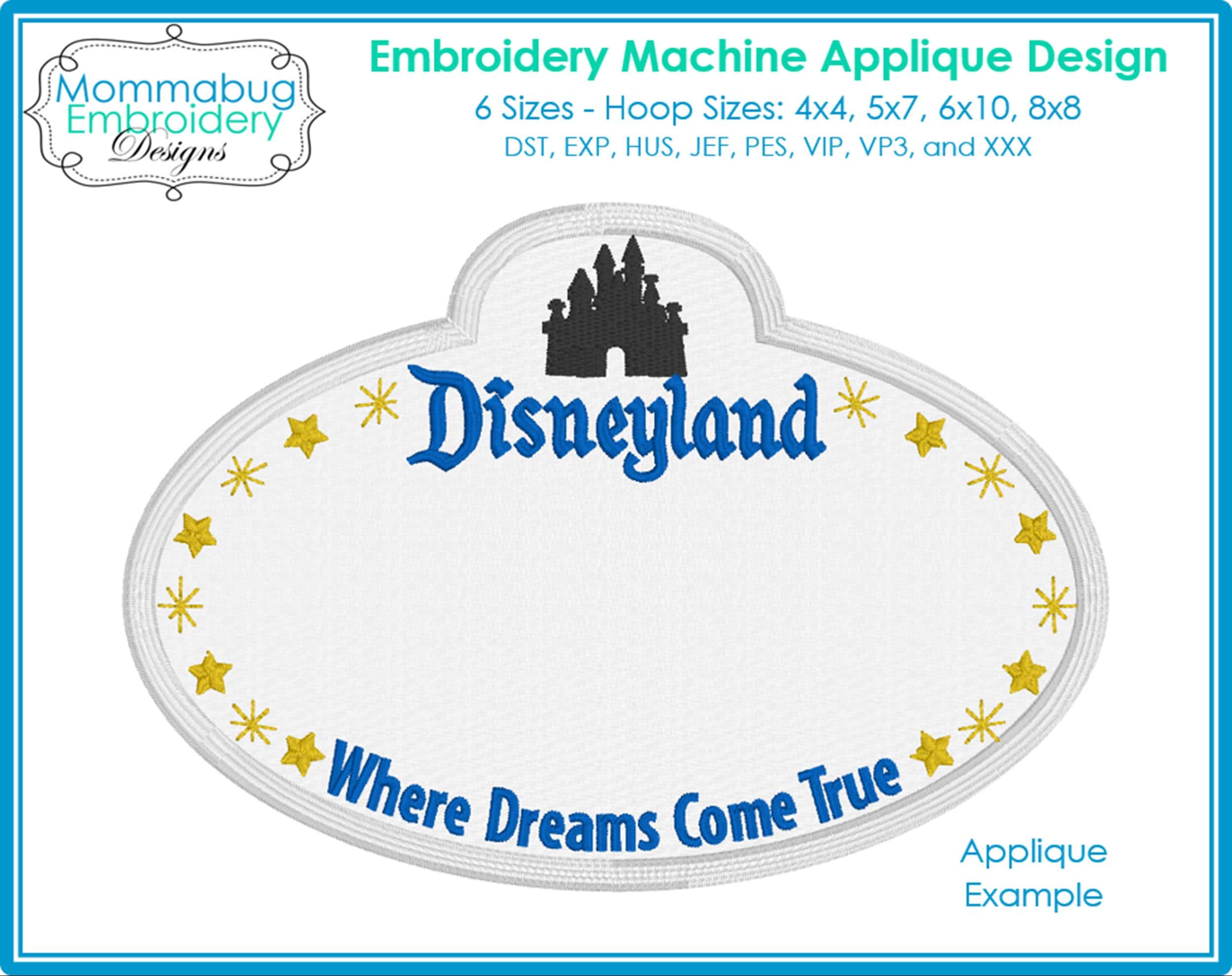 DL Cast Member Name Tag DIGITAL Embroidery Machine Appliq… embroidery font sample