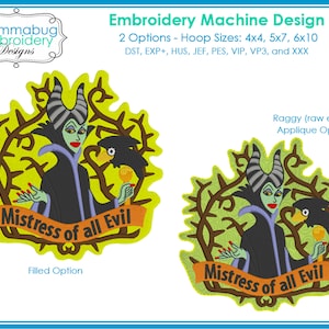 Maleficent in Briar Frame DIGITAL Embroidery Machine Design File