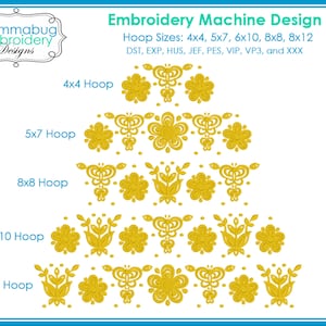 Corelle Butterfly Gold DIGITAL Embroidery Machine Design File