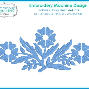 CorningWare Blue Cornflower DIGITAL Embroidery Machine Design File
