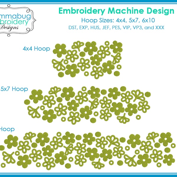 Pyrex Spring Blossom AKA Crazy Daisy DIGITAL Embroidery Machine Design File