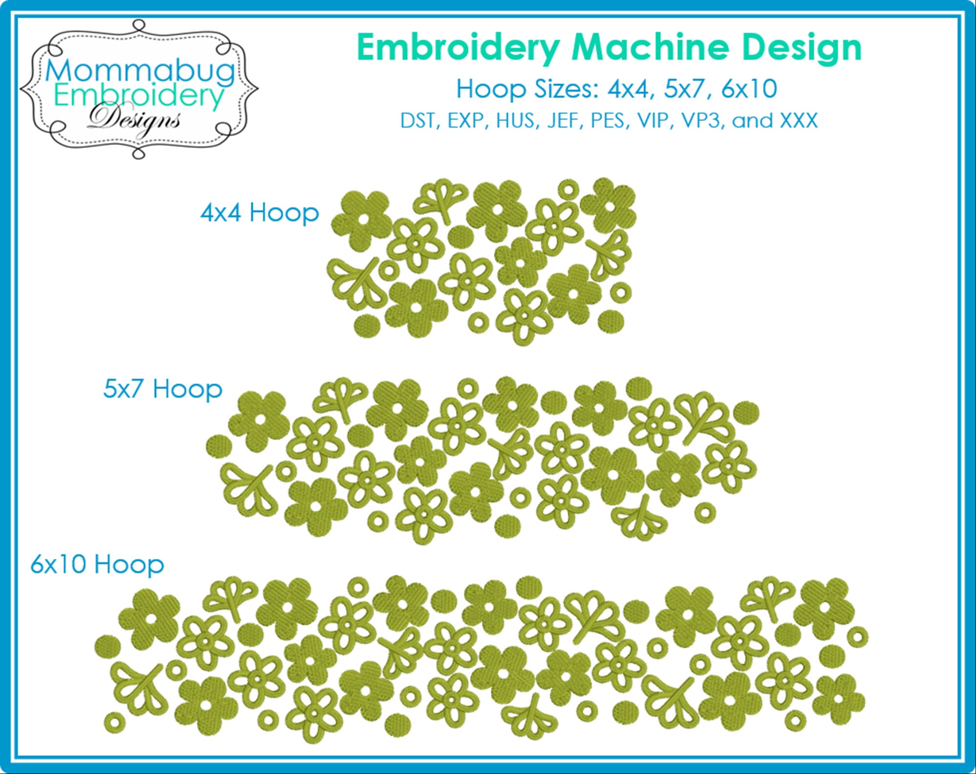 Pyrex Spring Blossom AKA Crazy Daisy DIGITAL Embroidery Machine