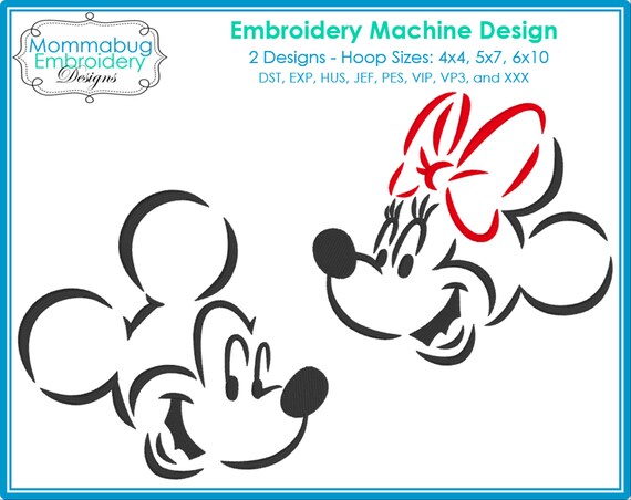 Mickey And Minnie Mouse Stencil