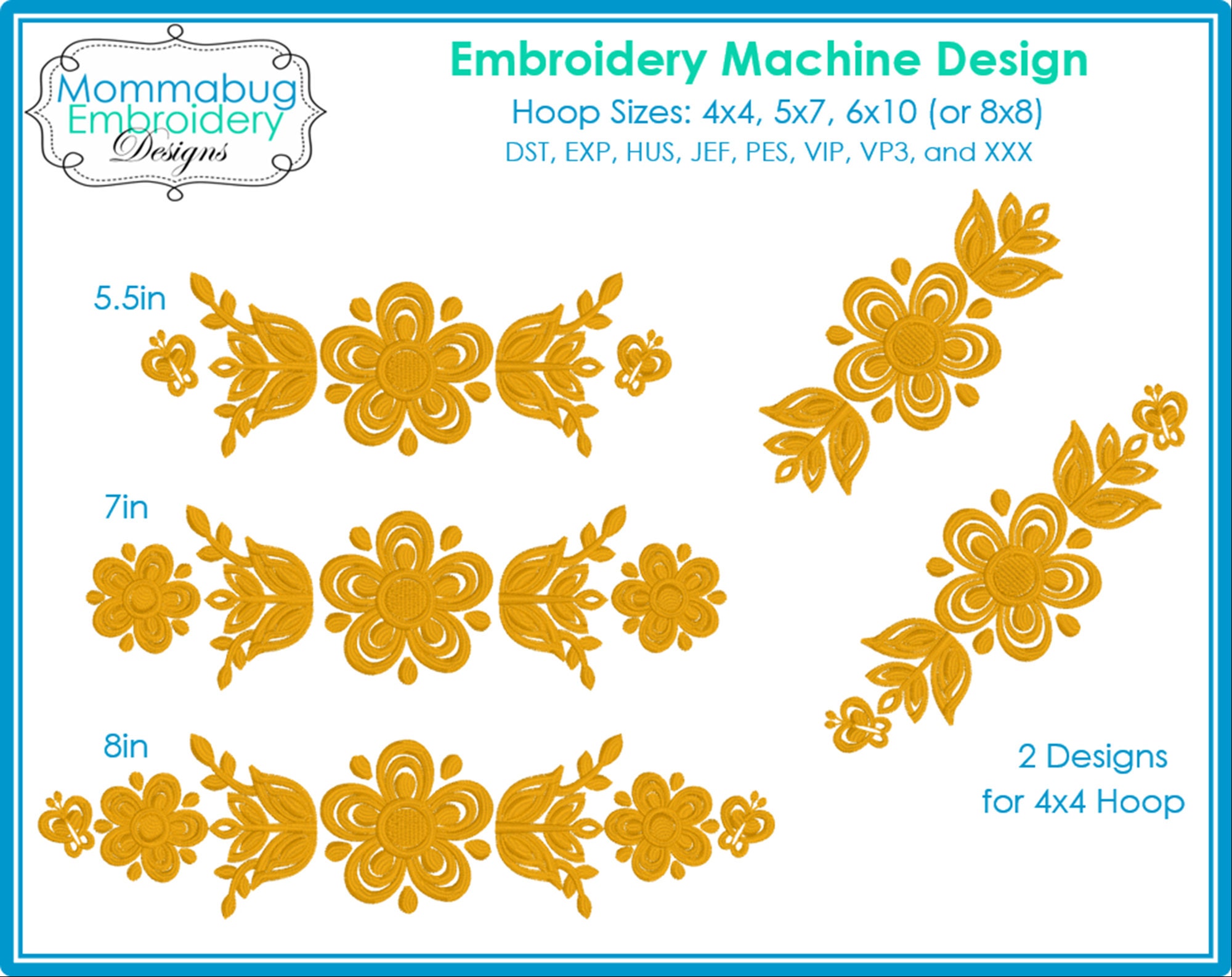 Pyrex Butterfly Gold Pattern DIGITAL Embroidery Machine D… embroidery font sample