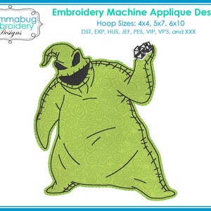 Boogie Man with Dice Nightmare Christmas Applique fichier de broderie NUMÉRIQUE à la machine