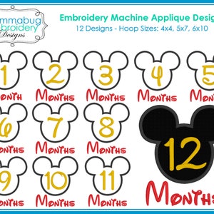 Archivo de diseño de máquina de bordar DIGITAL para bebé niño ratón