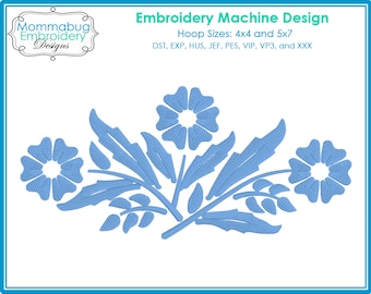 CorningWare Blue Cornflower DIGITAL Embroidery Machine Design File