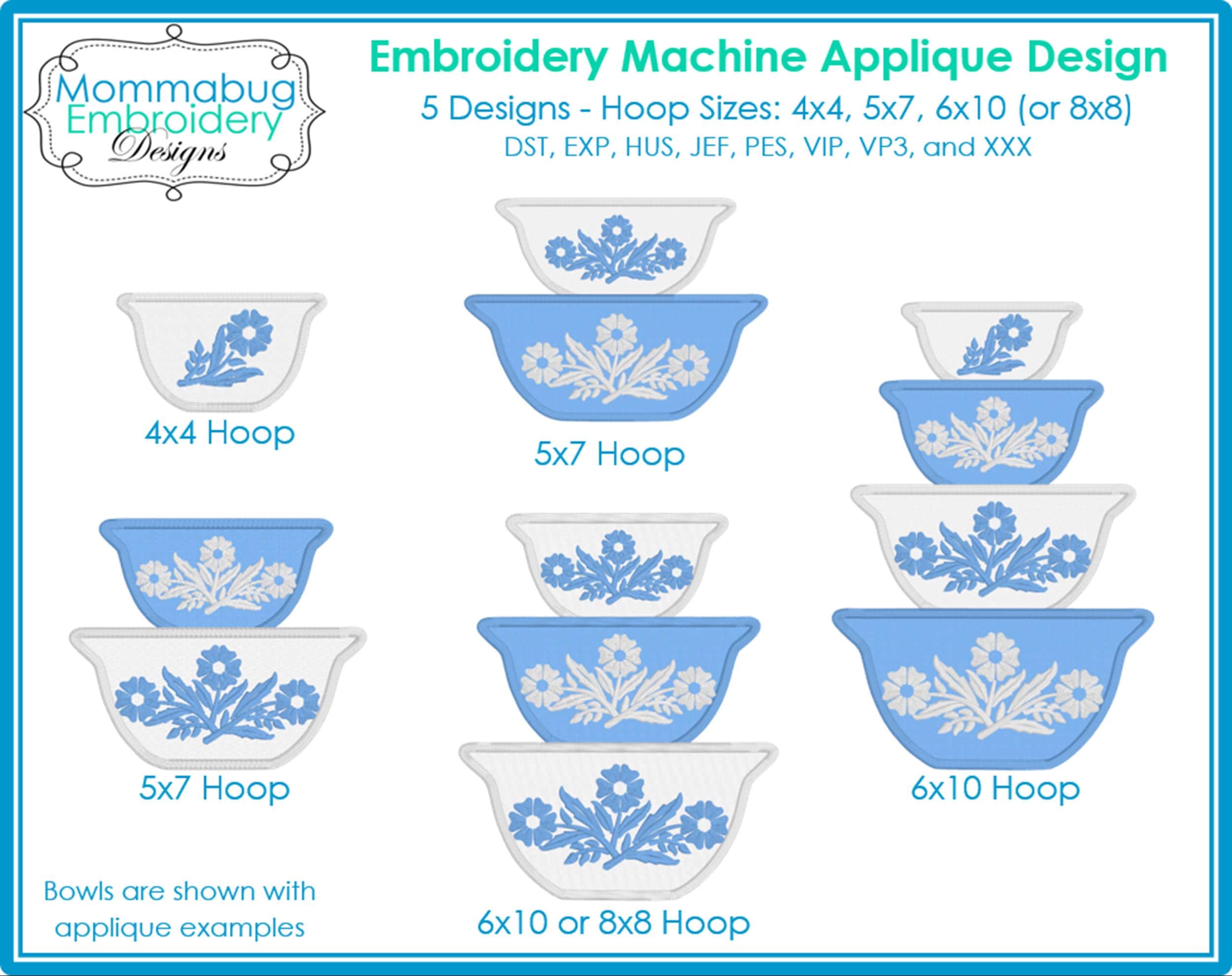 Corningware Blue Cornflower Pyrex 2 Color Mash Up Stacked… embroidery font sample