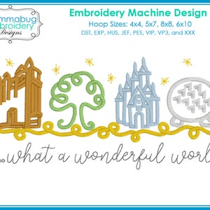 Magical Park Icons Wonderful World DIGITAL Embroidery Machine Design File