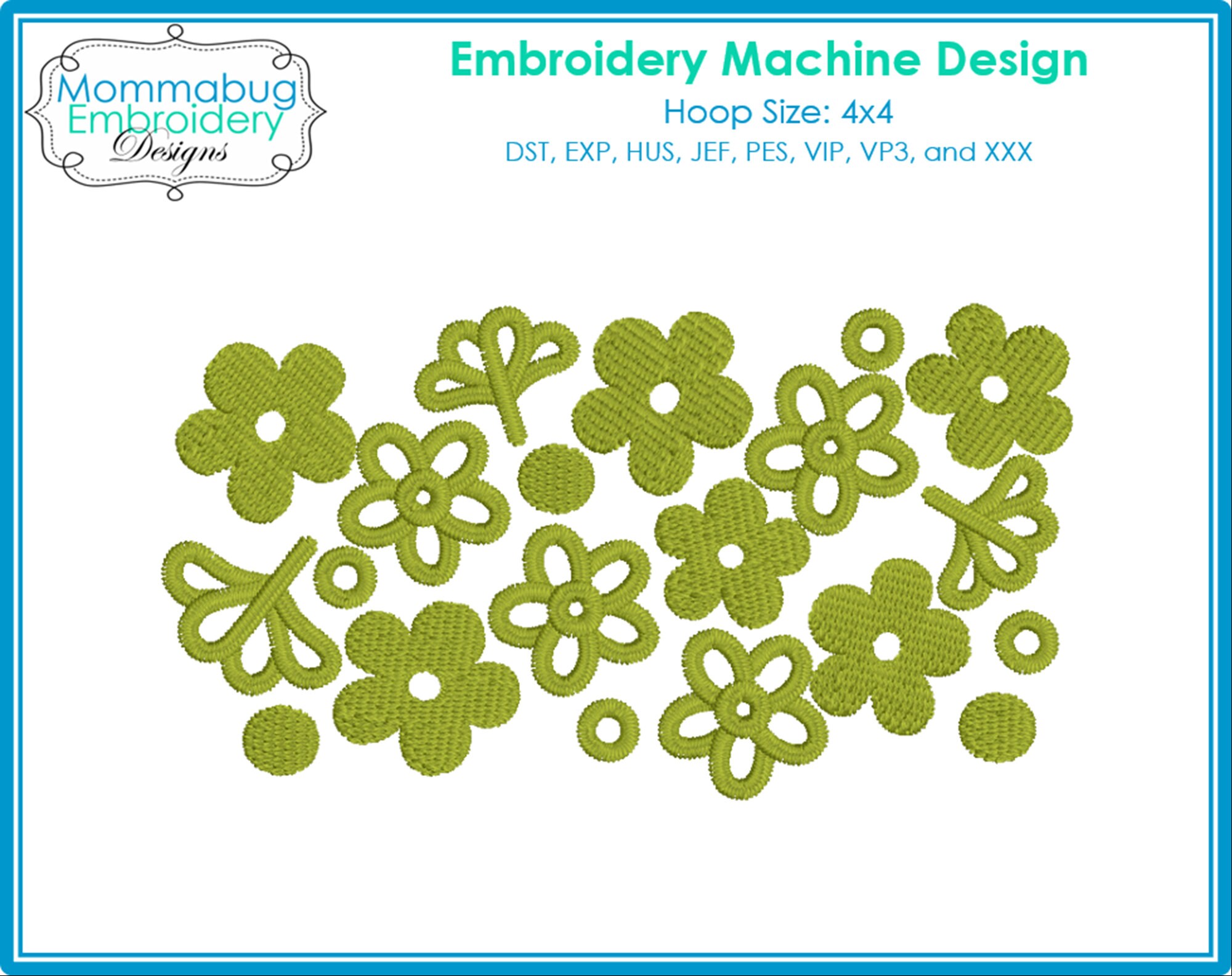 Pyrex Spring Blossom AKA Crazy Daisy DIGITAL Embroidery Machine
