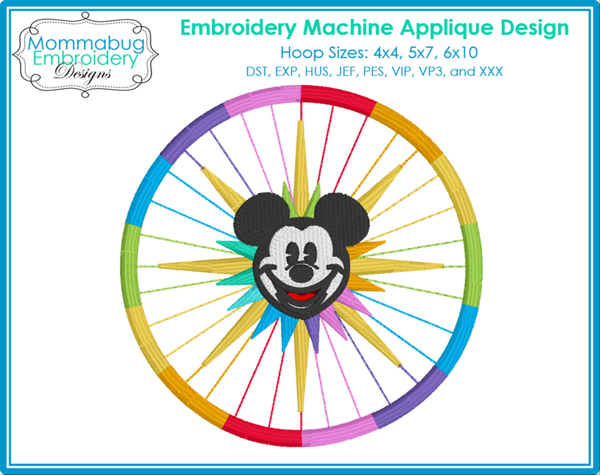 DL Mouse Wheel DIGITAL Embroidery Machine Design File