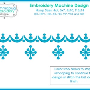 Vintage Pyrex Snowflake Design DIGITAL Embroidery Machine Design File