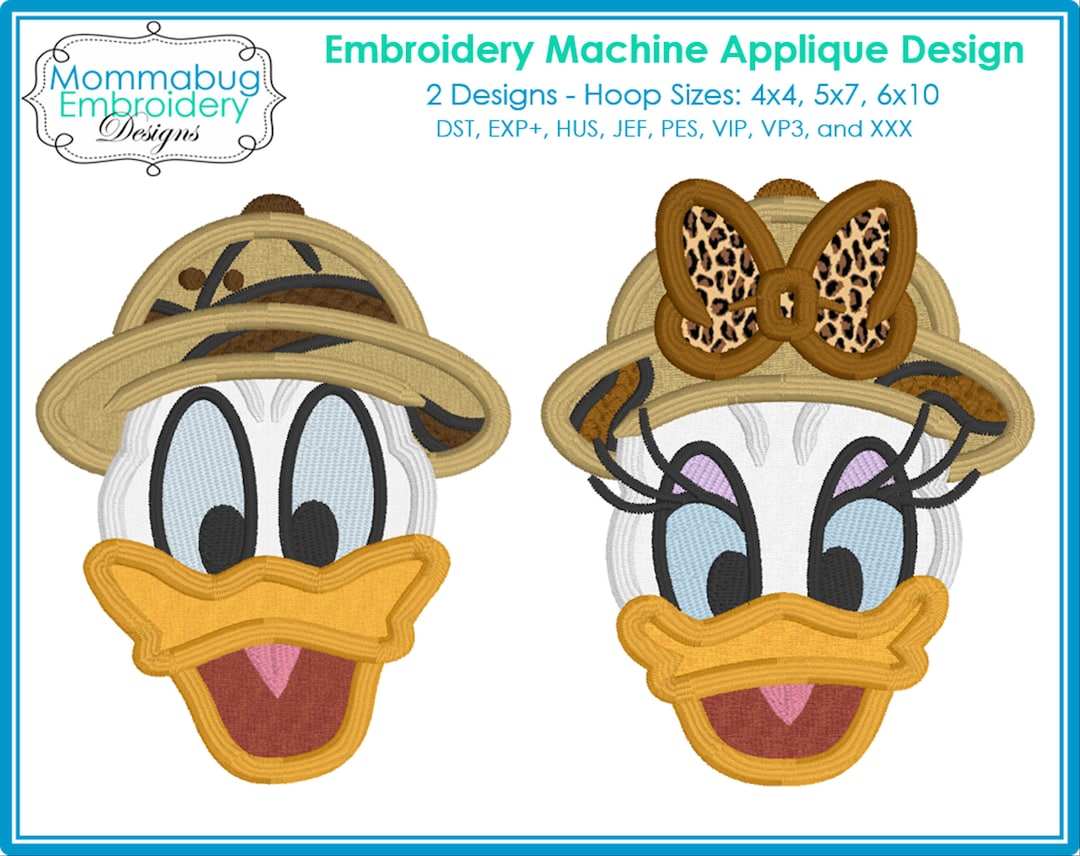 Daisy and Minnie - Machine Embroidery designs and SVG files