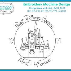WDW MK Castle DIGITAL Embroidery Machine Design File