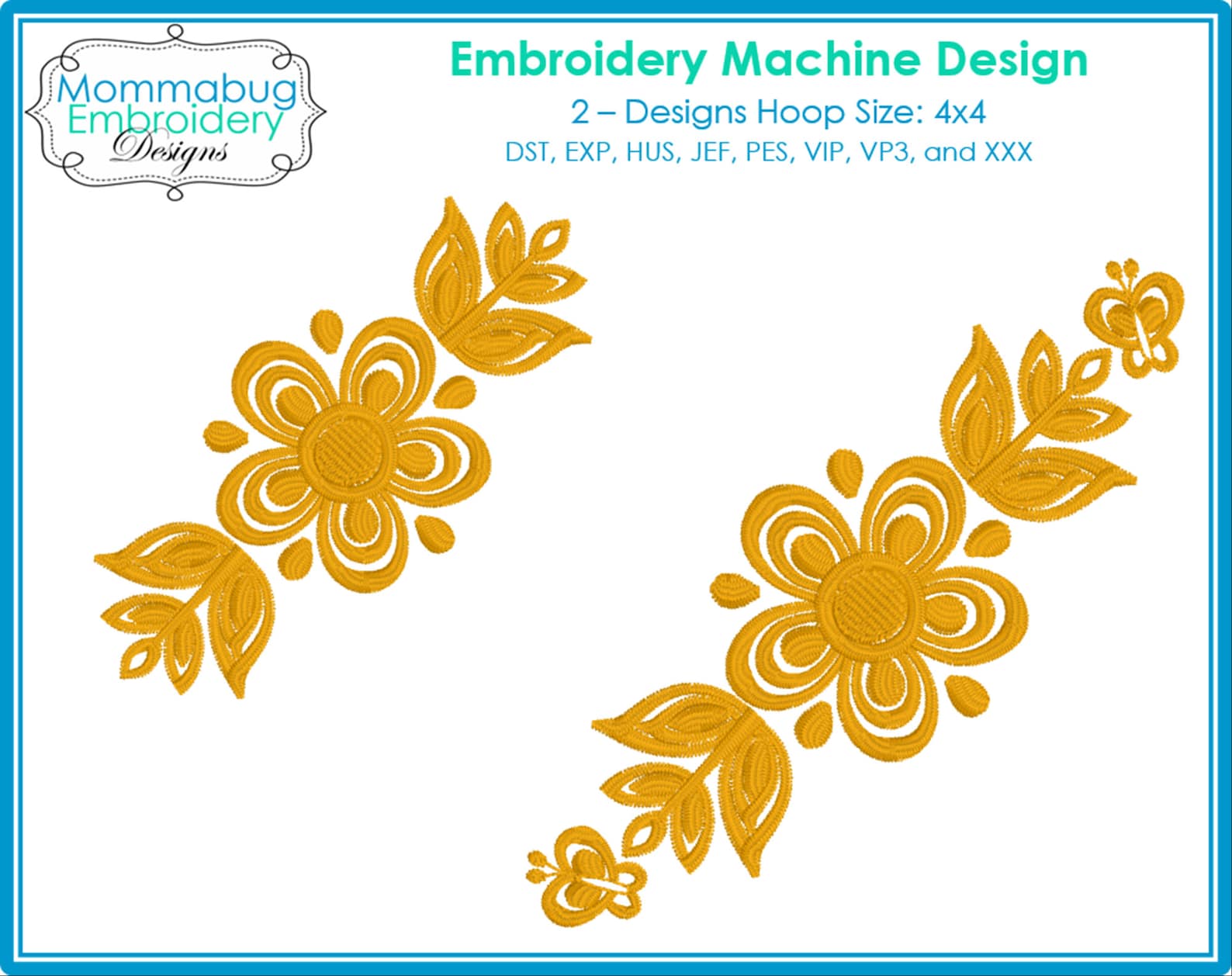 Pyrex Butterfly Gold Pattern DIGITAL Embroidery Machine Design File - Etsy