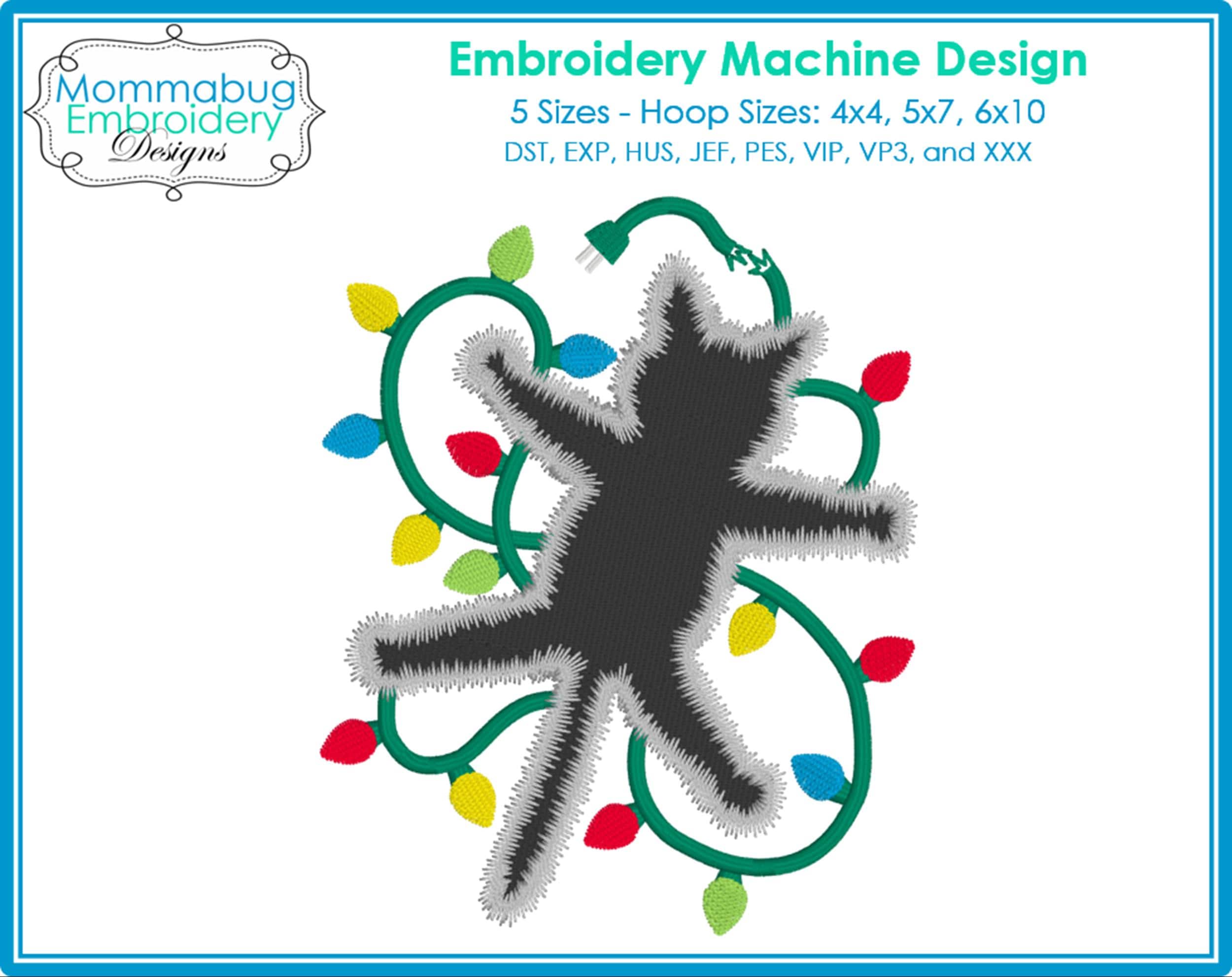 Christmas Vacation Cat 9 Lives Christmas Lights DIGITAL E… embroidery font sample