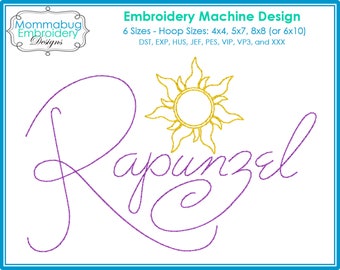 Tangled Rapunzel Signature Autograph DIGITAL Embroidery Machine