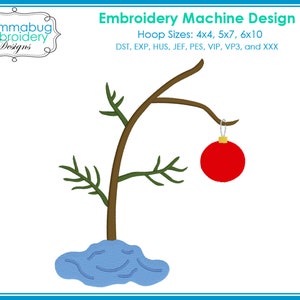 Little Christmas Tree DIGITAL Embroidery Machine Design File