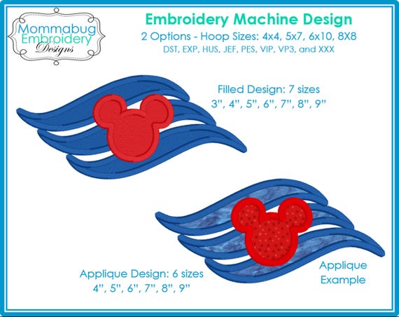 Magische Kreuzfahrt mit Mausekopf und Wellen gefüllt und  