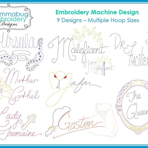 14 Princess Autograph Design Pack Digital Embroidery Machine - Etsy