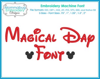 Magical Day Embroidery Font Includes Embrilliance Native BX File DIGITAL Embroidery Machine Font
