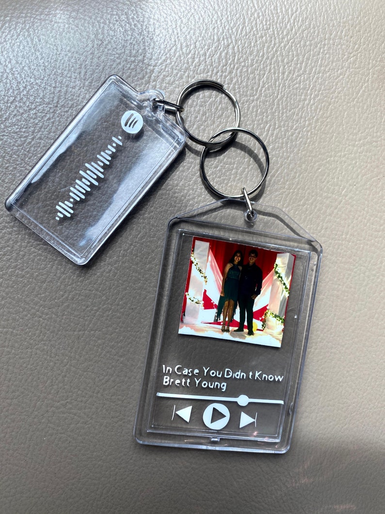 Album cover keychain with song code Etsy
