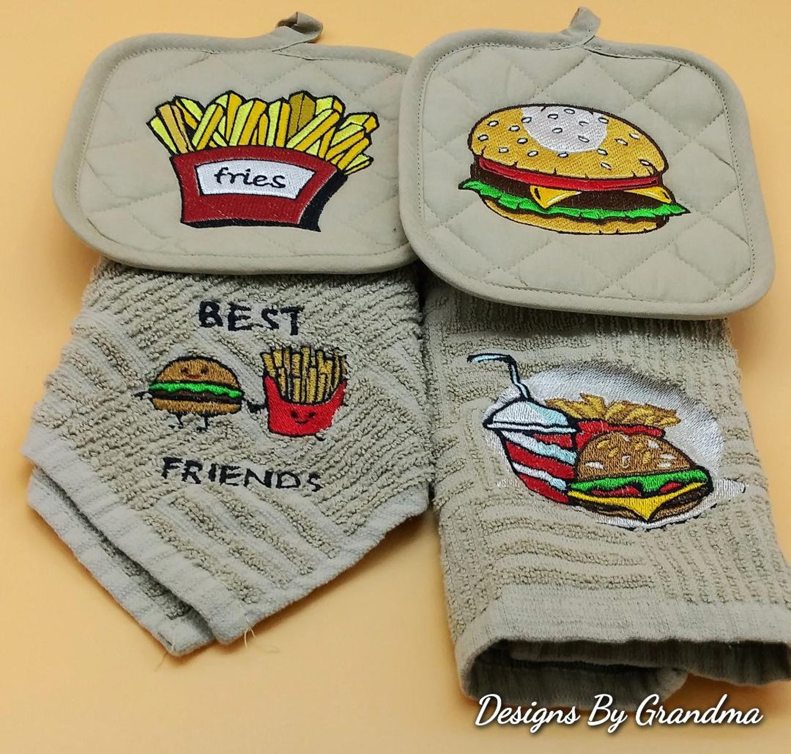 Potholder Dish Towel Dish Rag Set Etsy