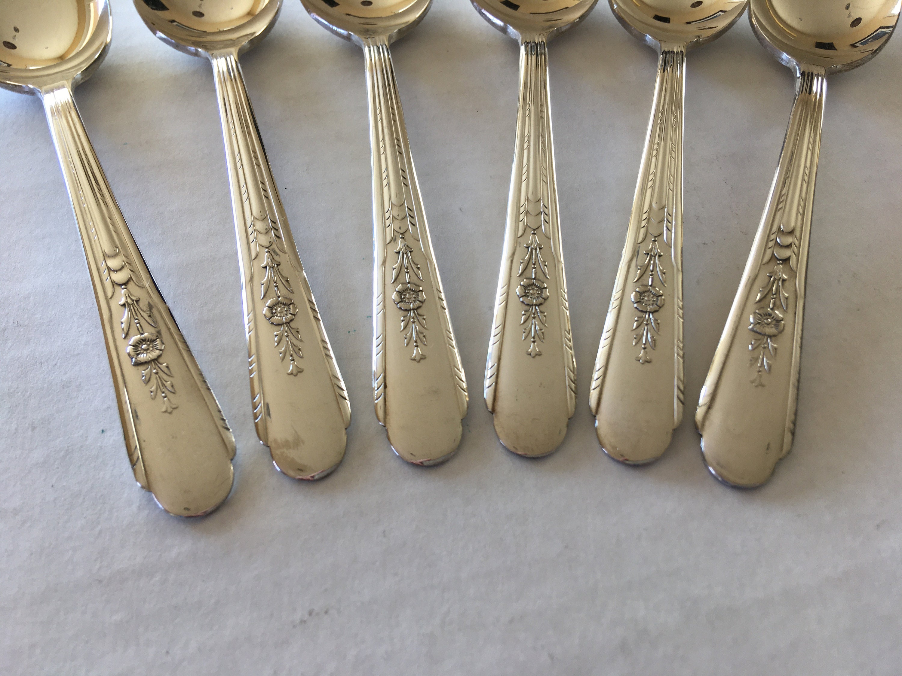 Vintage Crosby Silverplate Set of 6 Teaspoons Etsy