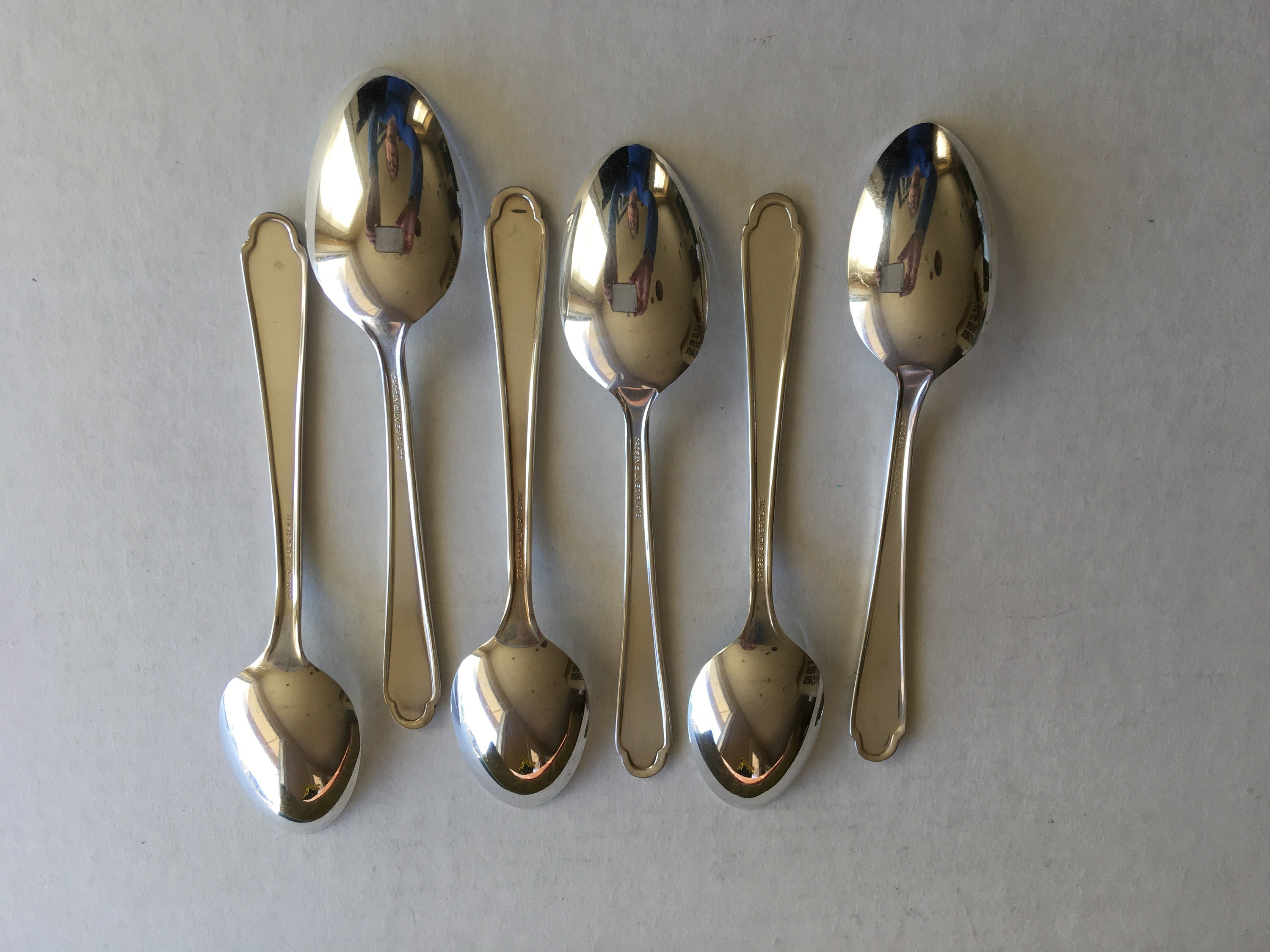 Vintage Crosby Silverplate Set of 6 Teaspoons Etsy