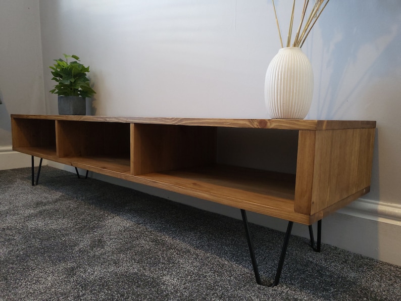 Solid Wood Tv Stand Handmade Tudor Oak Finish Custom Sizes Etsy UK