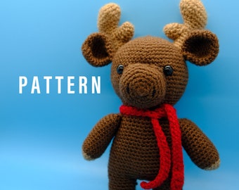 PDF PATTERN Moose Amigurumi Crochet Instructions | Advanced Beginner Amigurumi Pattern