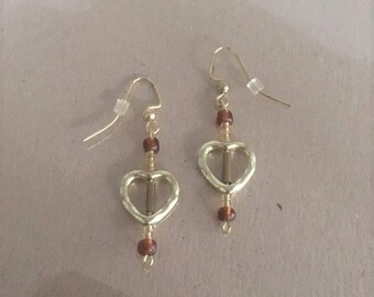 Gold Heart Earrings