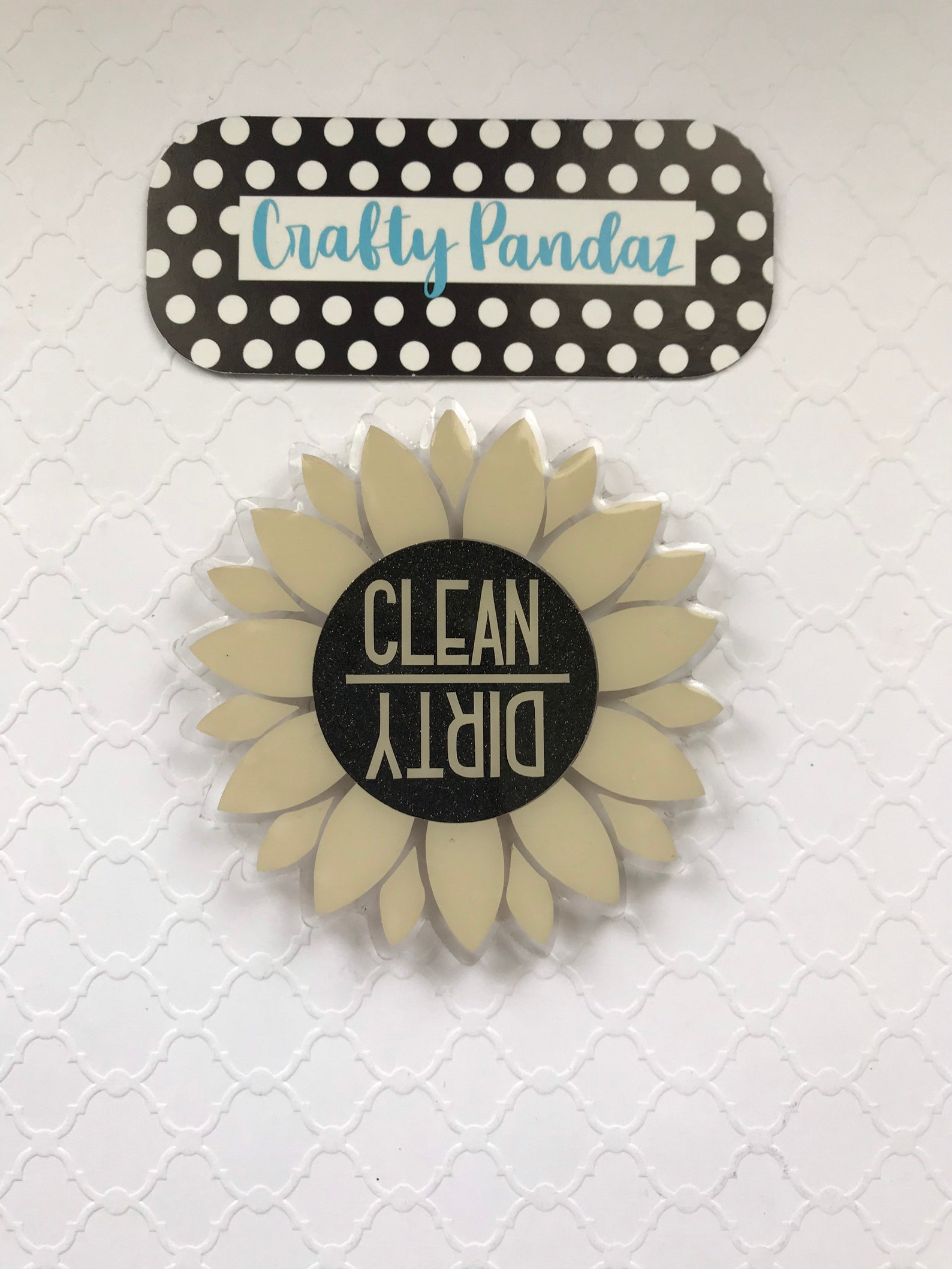 Dishwasher Sunflower Ladybug Clean Etsy