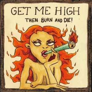 Aufkleber Smoke Girl