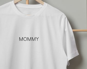 Bügelbild MOMMY in schwarz und weiß, Plott zum Aufbügeln auf alle gängigen Textilien, Patch für Shirts und Pullover