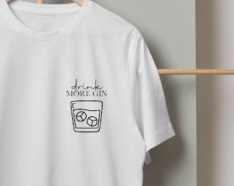 Bügelbild GINLOVER in schwarz und weiß,  Plott zum Aufbügeln auf alle gängigen Textilien, Patch für Shirts und Pullover