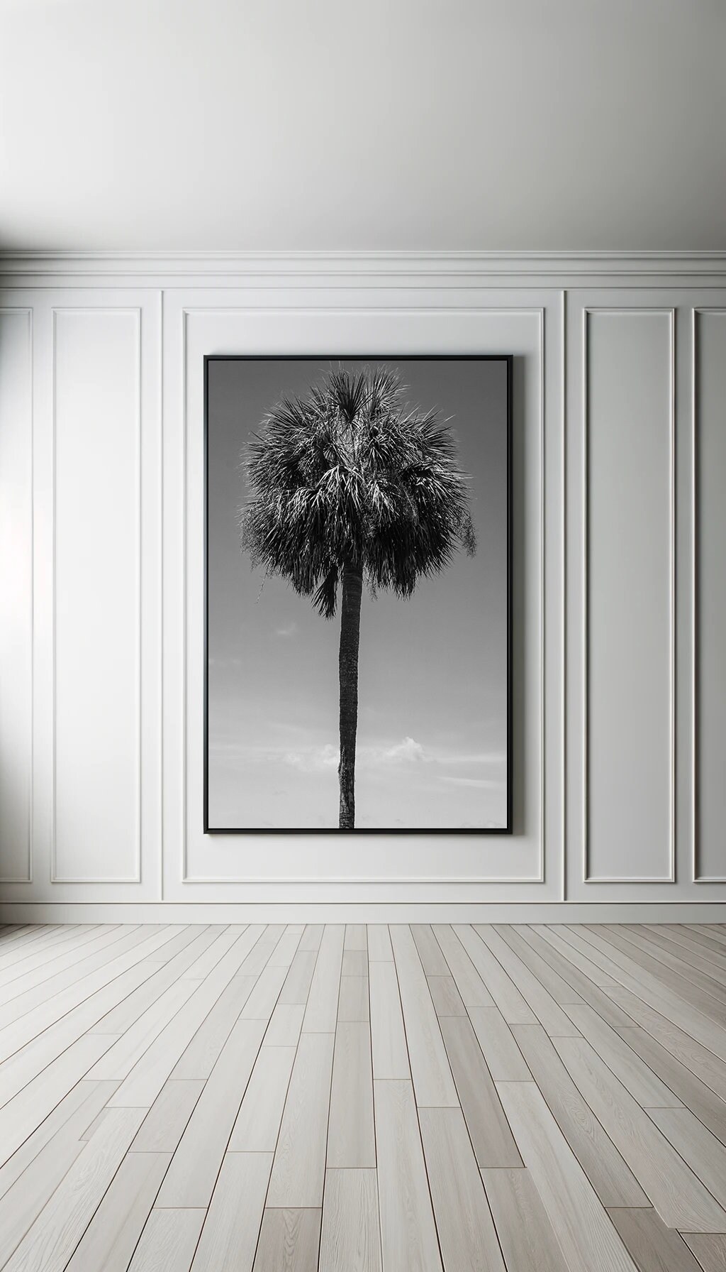 Black and White Palm Tree Print | Tropical Wall Art - Etsy