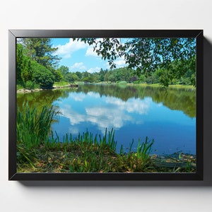Impresión de estanque bonito / Fotografía de estanque bonito / Arte mural de estanque / Decoración mural de estanque / Impresión fotográfica de estanque / Impresión fotográfica de parque de Connecticut / Impresión de naturaleza
