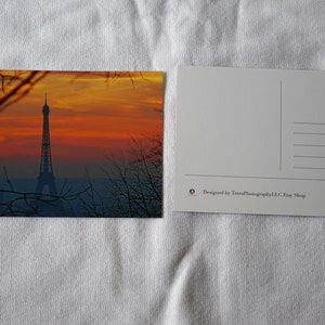 Set di 10 cartoline della Torre Eiffel / Cartoline dalla Francia / Posta ordinaria / Amici di penna / Cartoline del tramonto arcobaleno