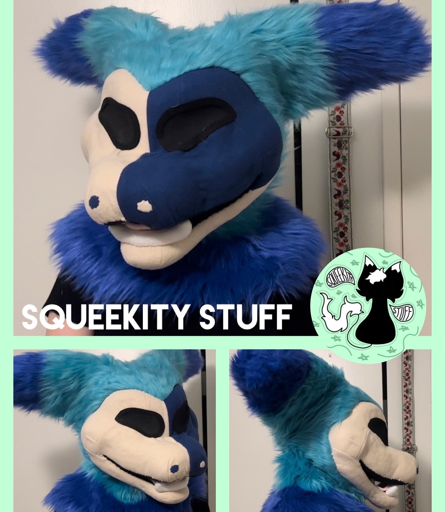  Protogen Fursuit Furry Fursona Blue PopSockets