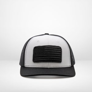 Black Flag Ponytail Women Baseball Cap - High Ponytail - UPF50 - White and Black - Women hat- Ponytail hat - Pony cap - Female cap