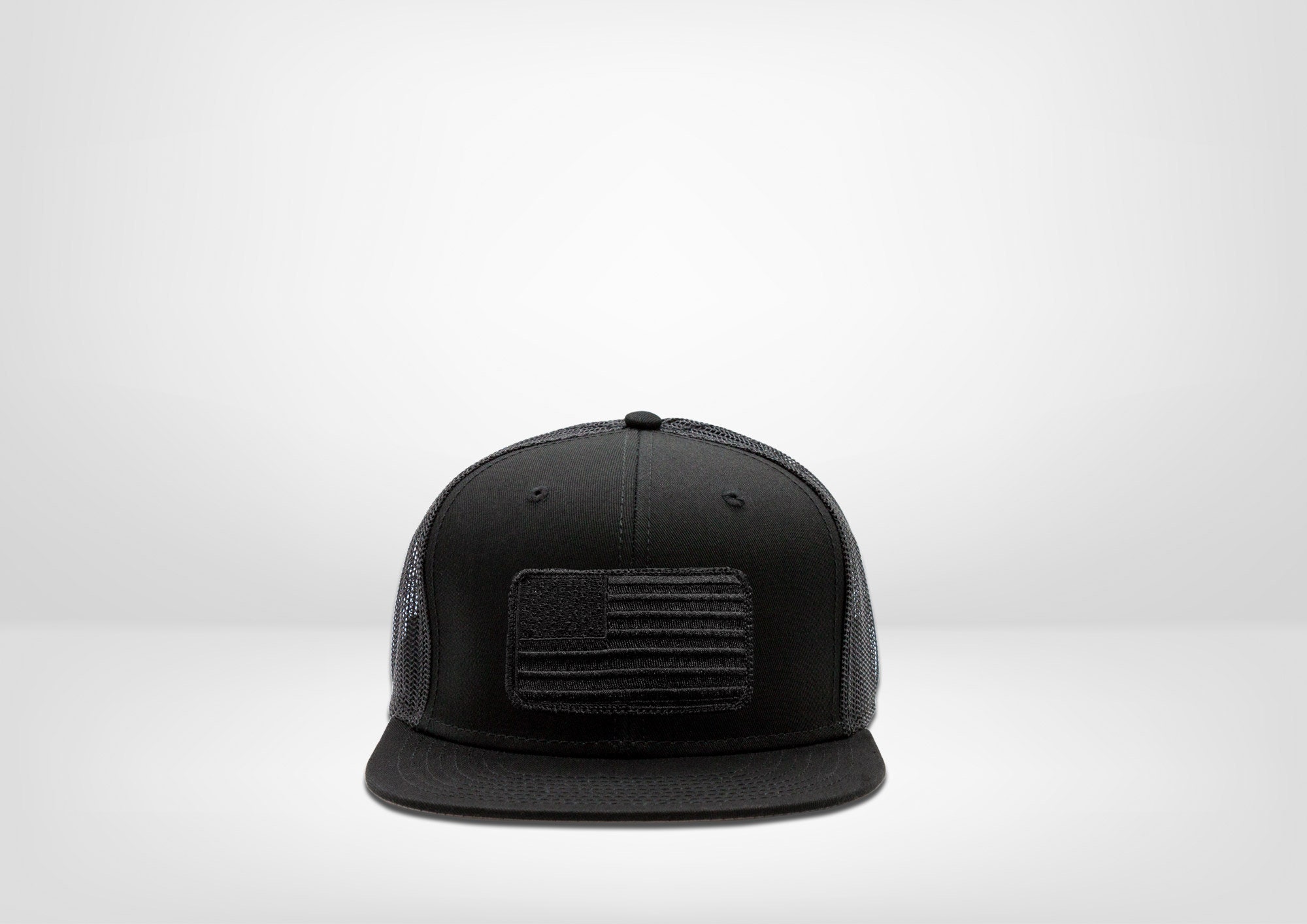 American Flag Snapback Baseball Cap - Flat Brim Adjustable Hat For Men & Women, Black
