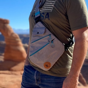 Sling Bag Perfekt für Reisen und Pendeln, tragen Sie es Crossbody, Schulter, Messenger, unter dem Arm, perfekt für den persönlichen Schutz und EDC
