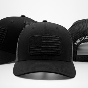 All black american flag hat sale