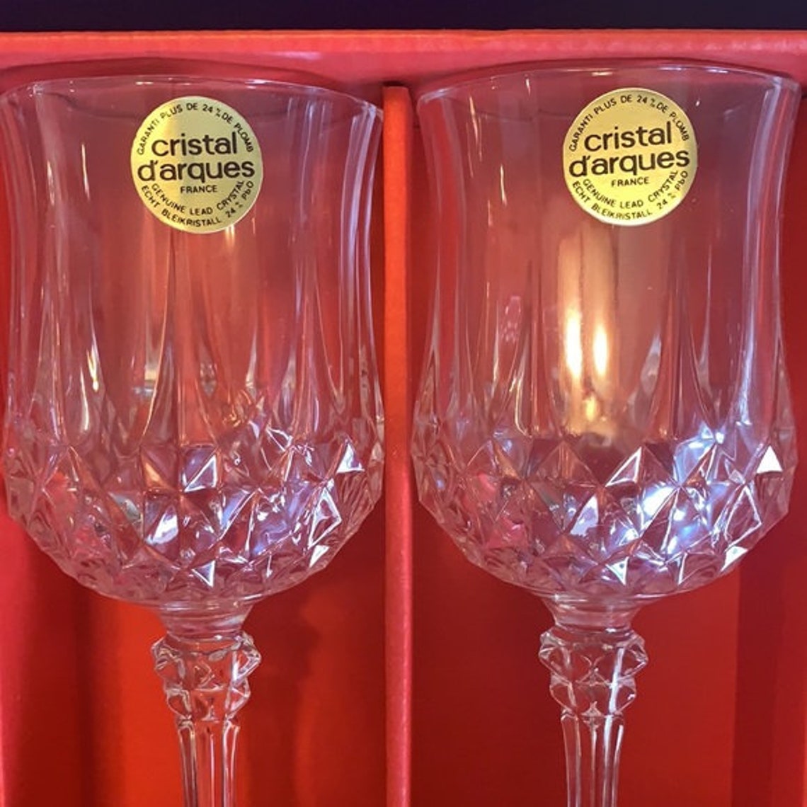 Cristal DArques Longchamp crystal glasses new Etsy