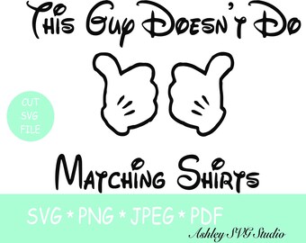 This Guy Doesn't Do Matching Shirts Cut File